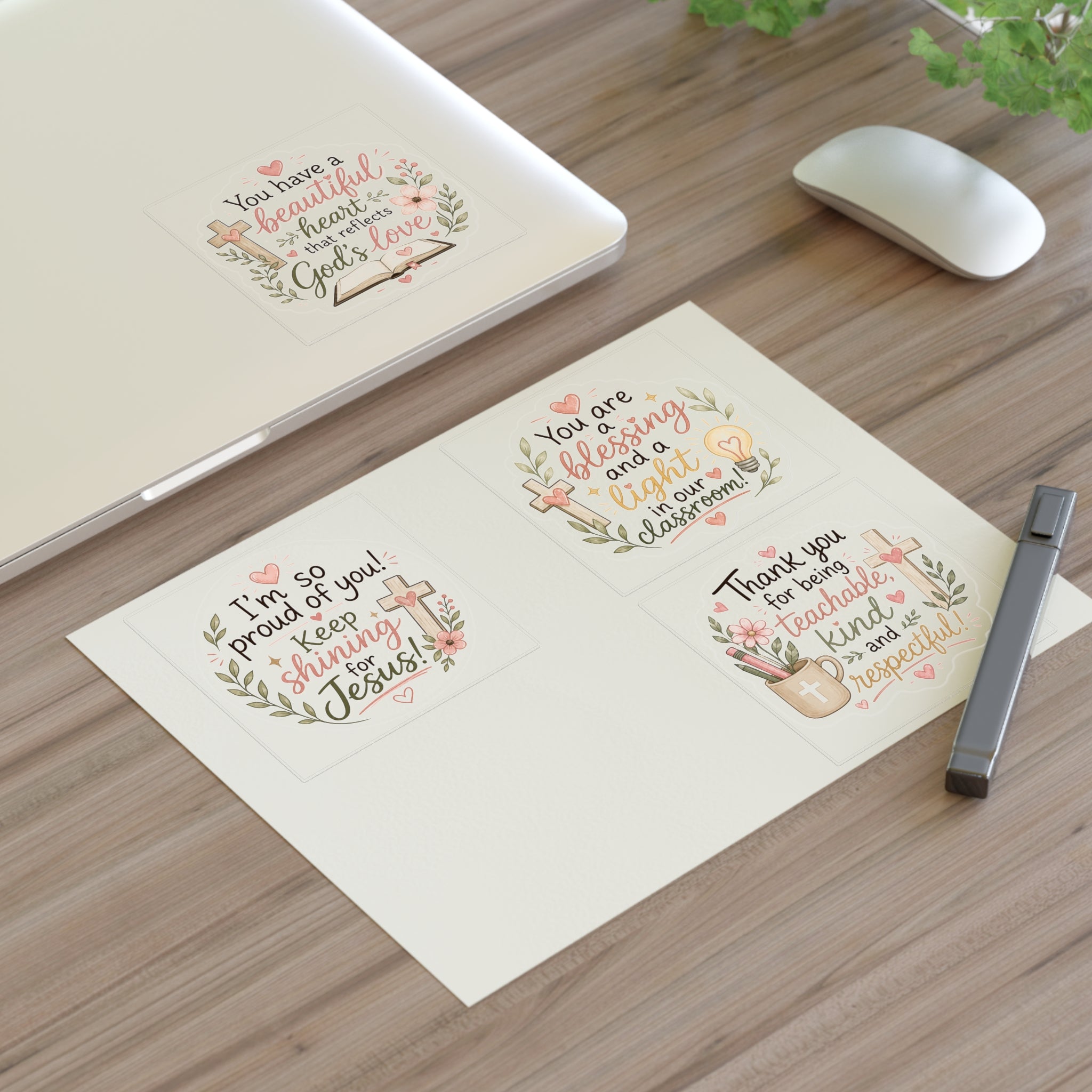 Christian Encouragement Sticker Sheets — Teacher Appreciation Pack