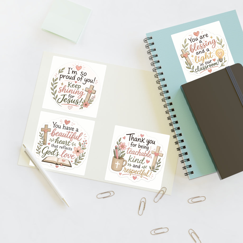 Christian Encouragement Sticker Sheets — Teacher Appreciation Pack
