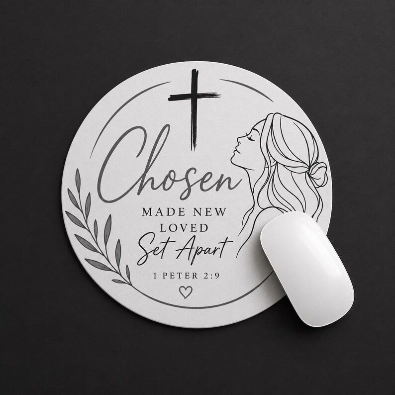 Chosen Scripture Mouse Pad | 1 Peter 2:9 Christian Faith Desk Mat
