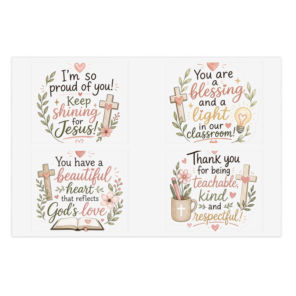 Christian Encouragement Sticker Sheets — Teacher Appreciation Pack