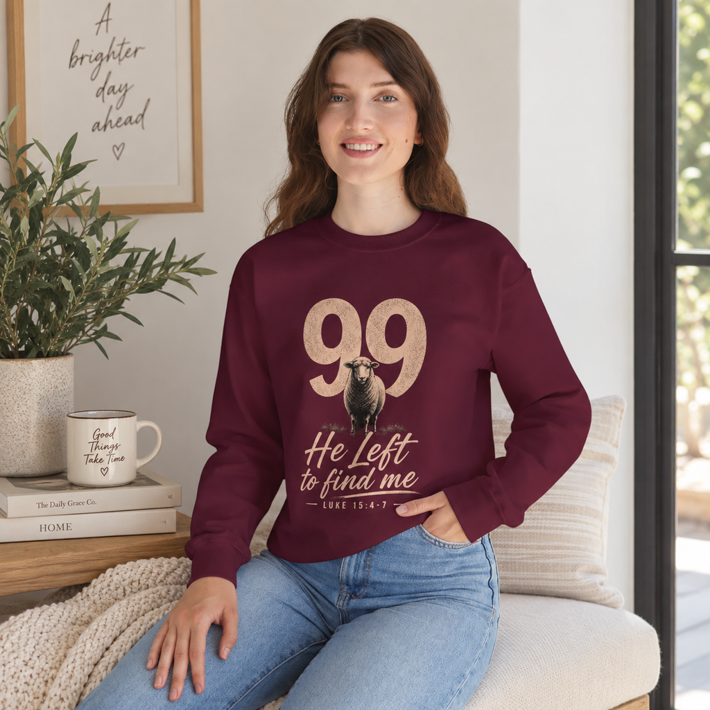 Comfort and Faith Combined: Christian Sweatshirt for Women | Luke 15:4-7