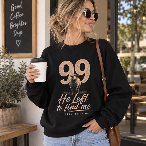 Comfort and Faith Combined: Christian Sweatshirt for Women | Luke 15:4-7